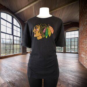 American Needle (Red Jacket) Chicago Blackhawks 100% cotton black L T-shirt